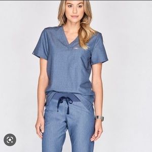 Heather denim figs set